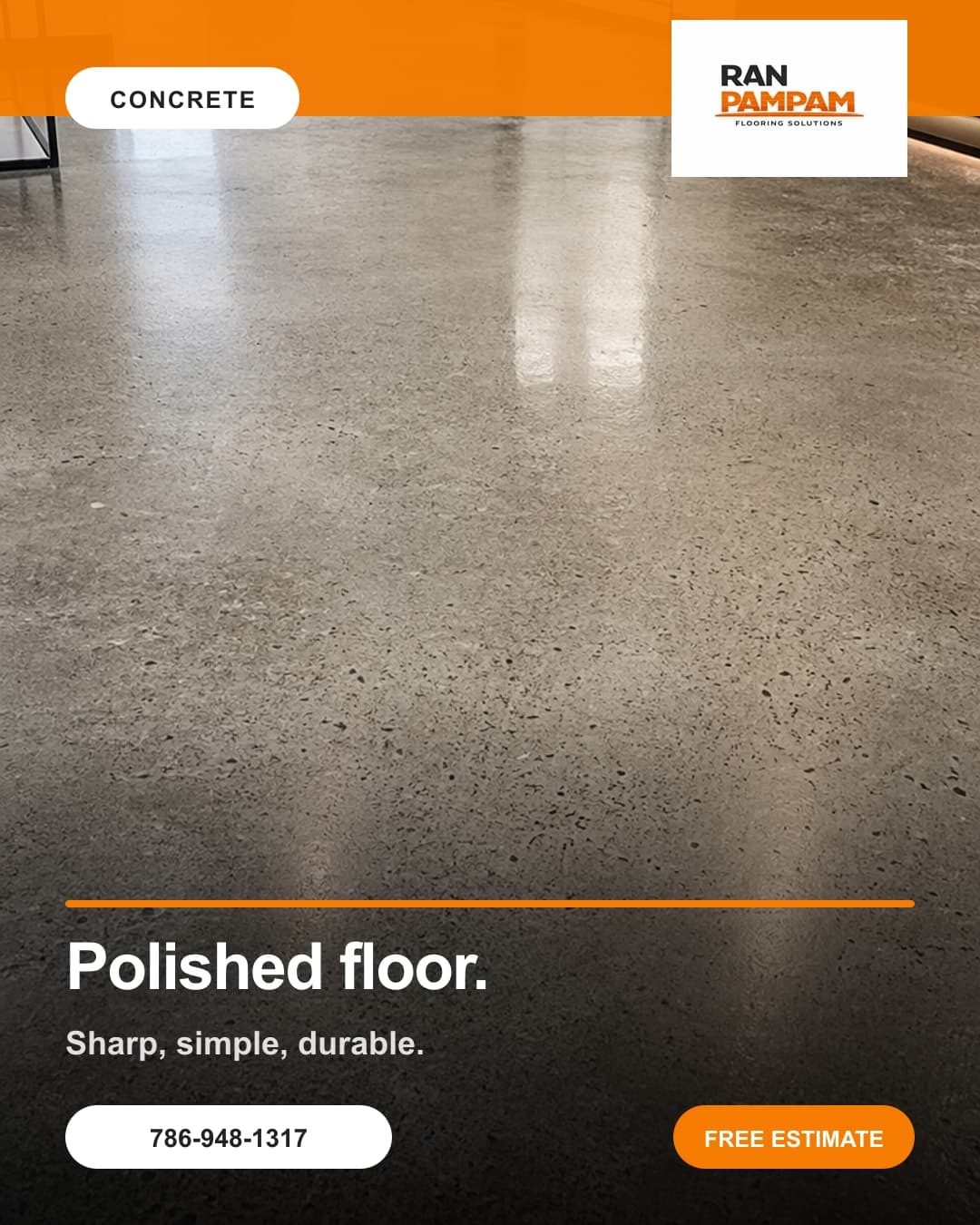 Branded polished concrete content for Ranpampam